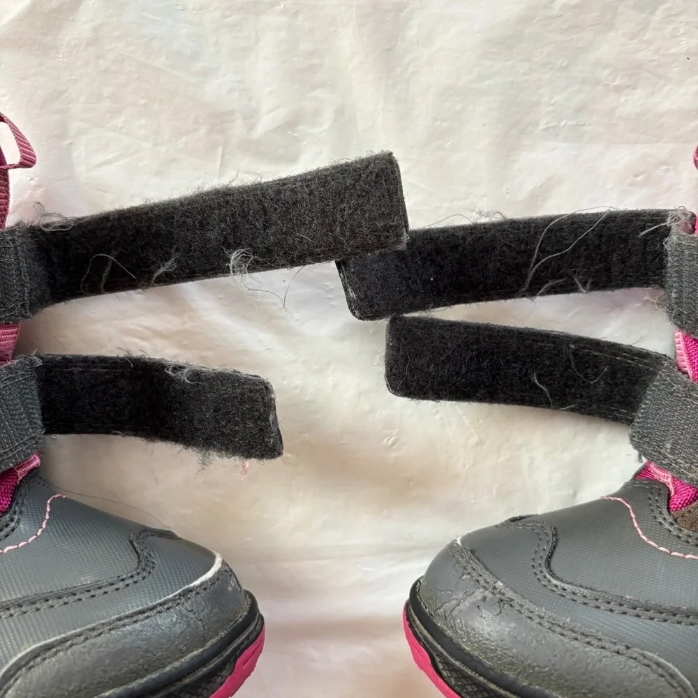 Timberland SnowBoots Fleece lined Gray Pink SZ 10.5 Used but decent condition